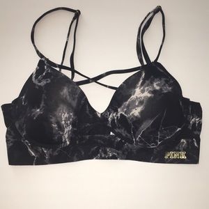 VS Pink Bonded Push-Up Criss Cross Racer